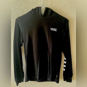 Vans Long Sleeve Black T-Shirt Hoodie For Boys